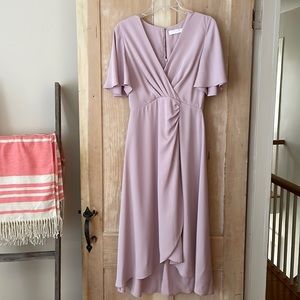 ASTR the label Delaney flutter sleeve midi dress